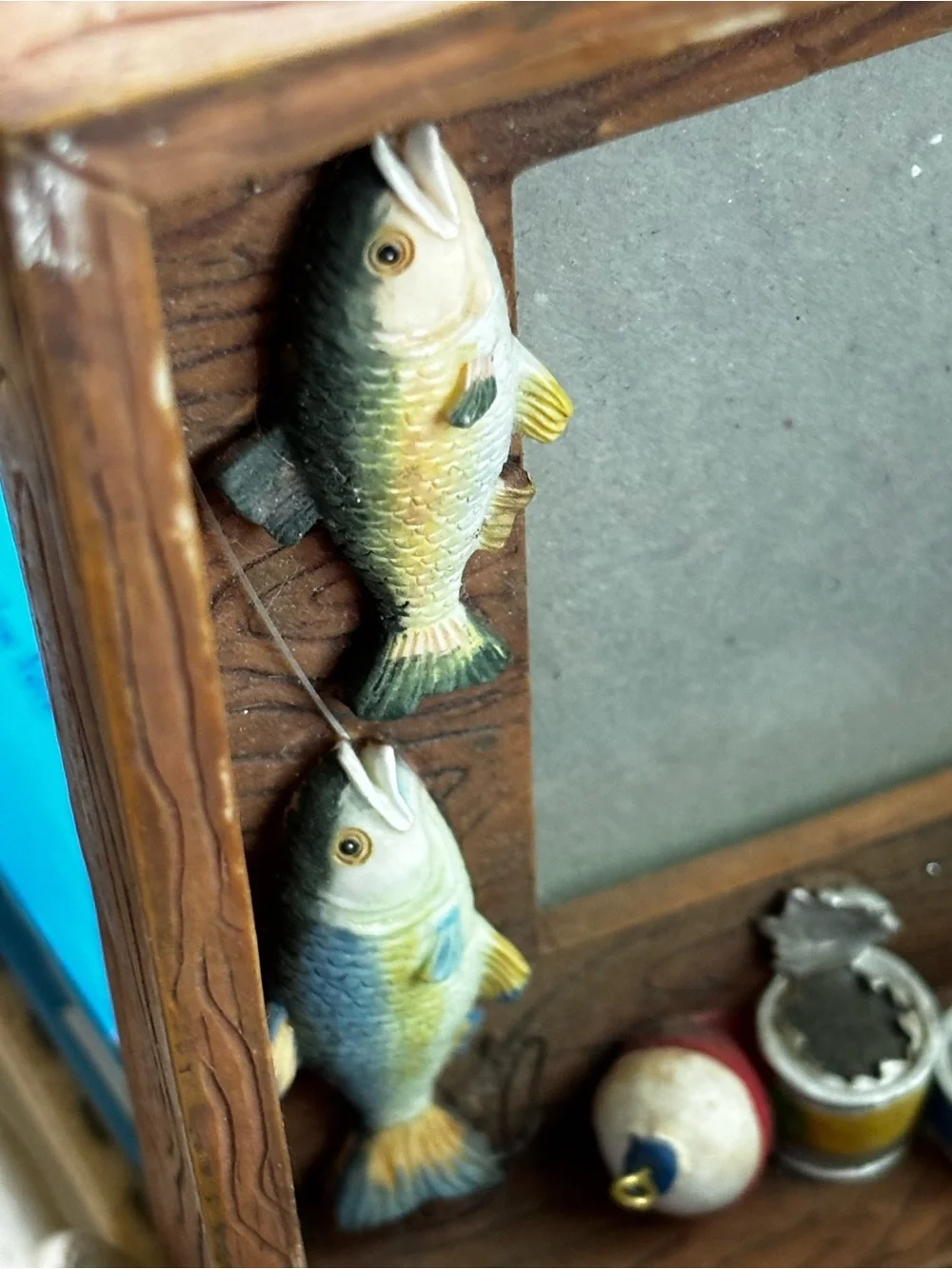 Fishing-Shadow Box Frame with 3-D detail.
